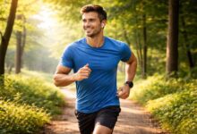 homem praticando exercicio saudavel com boa respiração